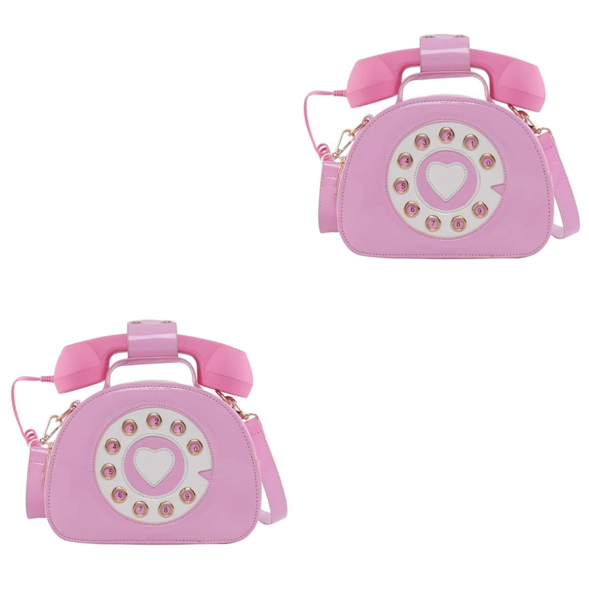VALICLUD Women's Phone-Shaped Wallet Crossbody Bag - Funny Telephone Design Shoulder Purse with Handle, Perfect for Parties, Cosplay & Unique Fashion Accessories