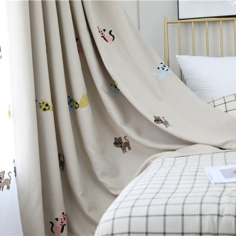 Blackout Soundproof Thermal Insulated Custom Curtains for Bedroom & Living Room - Aaliyah Cream Window Treatment for Noise Reduction & Energy Efficiency