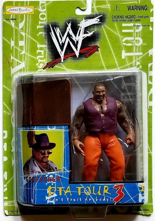 1999 WWF Jakks Pacific DTA Tour Series 3 Godfather Action Figure - Exclusive Collectible Wrestling Toy for Display & Play - Perfect for WWE Fans and Collectors