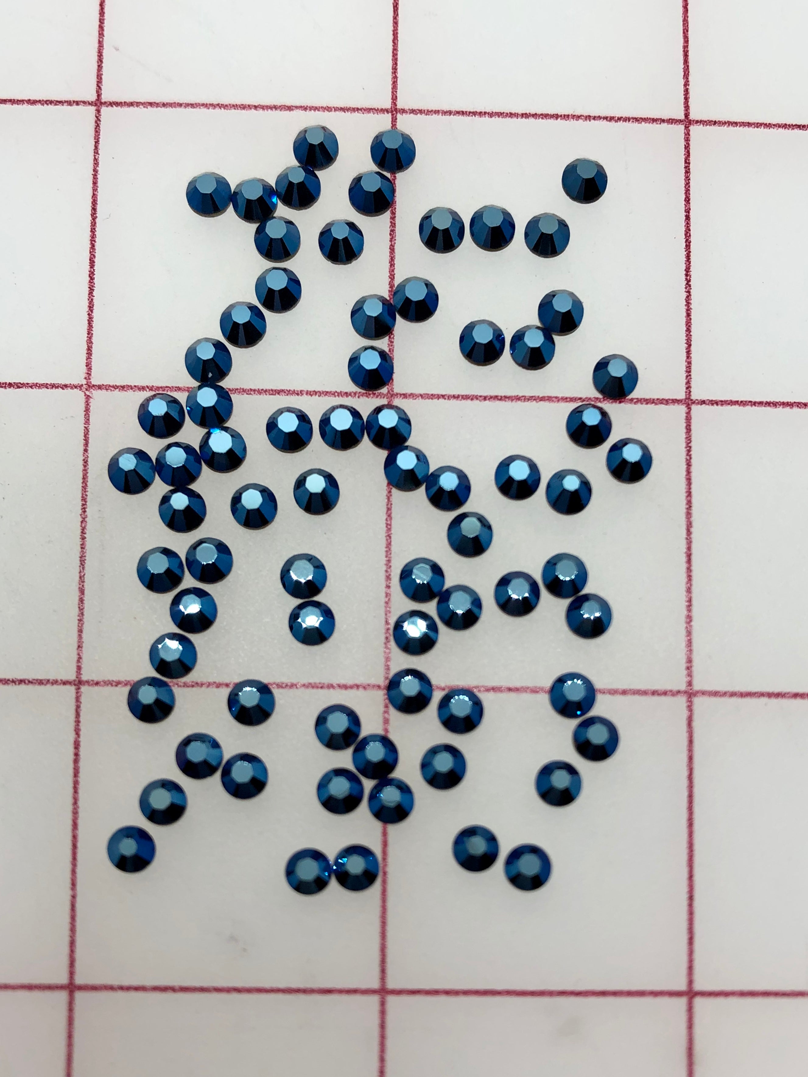 Swarovski Flat Back Rhinestones - 16ss Metallic Blue (1/2 Gross) for DIY Jewelry, Nail Art, and Craft Projects