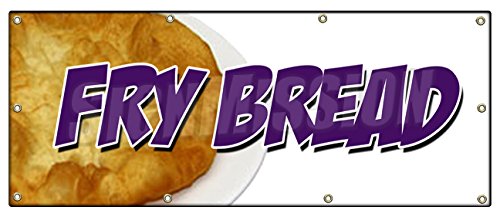 36x96 Inch Frybread Banner Sign - Fresh Hot Bakery Indian Fry Bread & Navajo Tacos - Perfect for Restaurants, Food Trucks, and Cultural Events