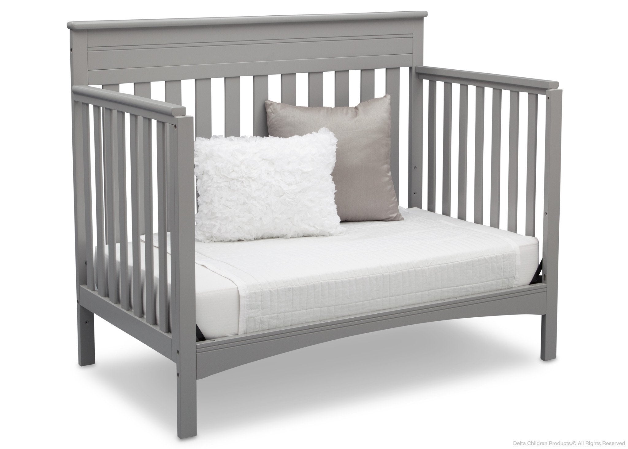 Fabio 4-in-1 Convertible Baby Crib - Toddler Bed, Daybed & Full-Size Bed - Safe Nursery Furniture for Boys & Girls - Perfect for Bedrooms, Daycare & Guest Rooms