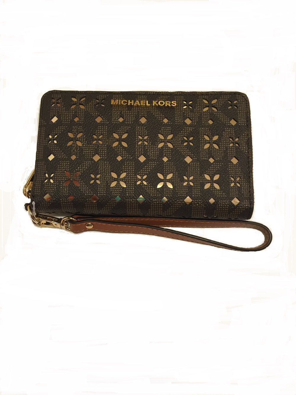 Michael Kors Jet Set Travel Large Perforated Logo Phone Case for iPhone & Samsung - Stylish Protective Cover for Women | Perfect for Everyday Use, Travel & Work