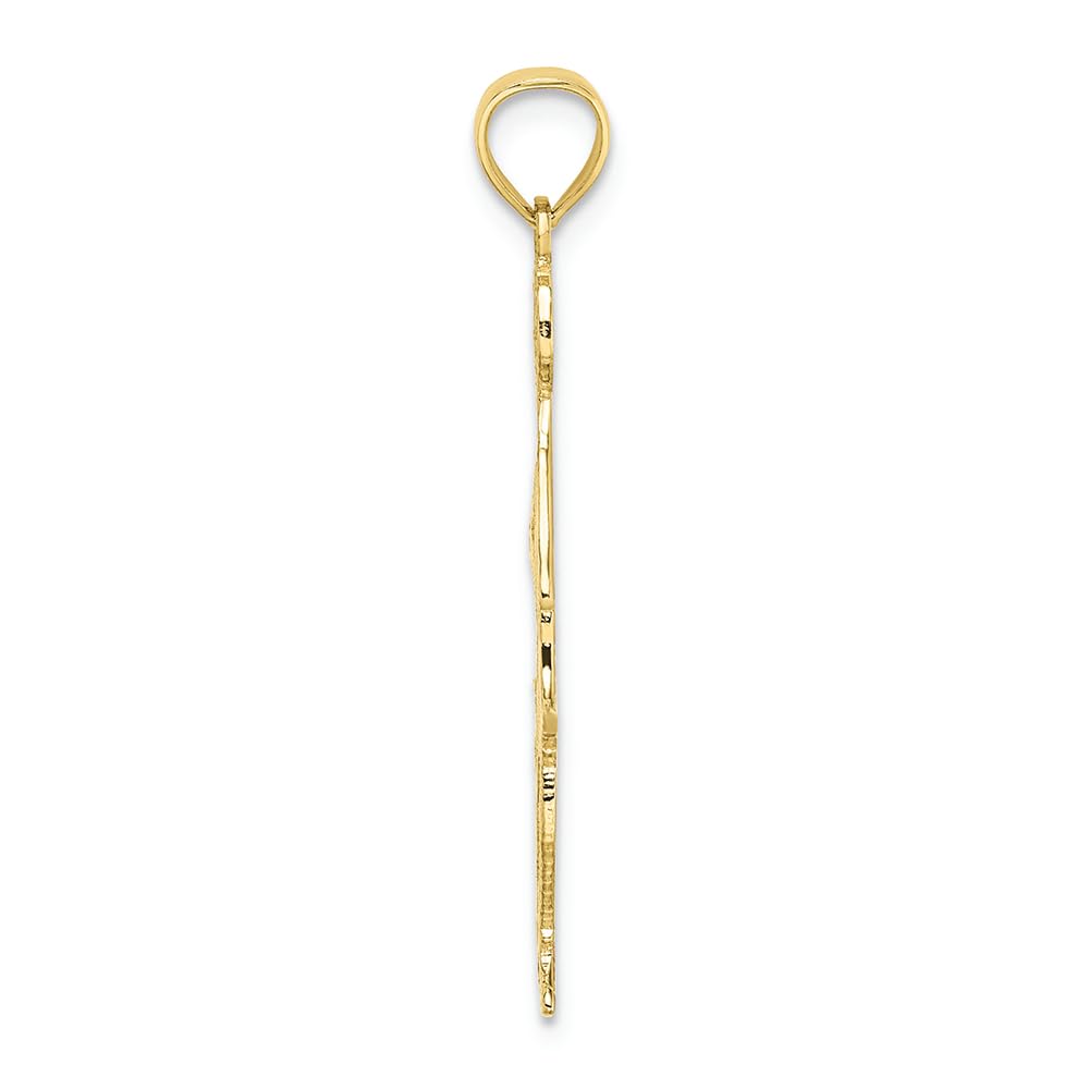 10k Yellow Gold Cheerleader Charm Pendant - Hand on Head Design - Dainty Jewelry for Cheerleading Enthusiasts - Perfect for Gifts, Sports Events & Team Spirit Accessories