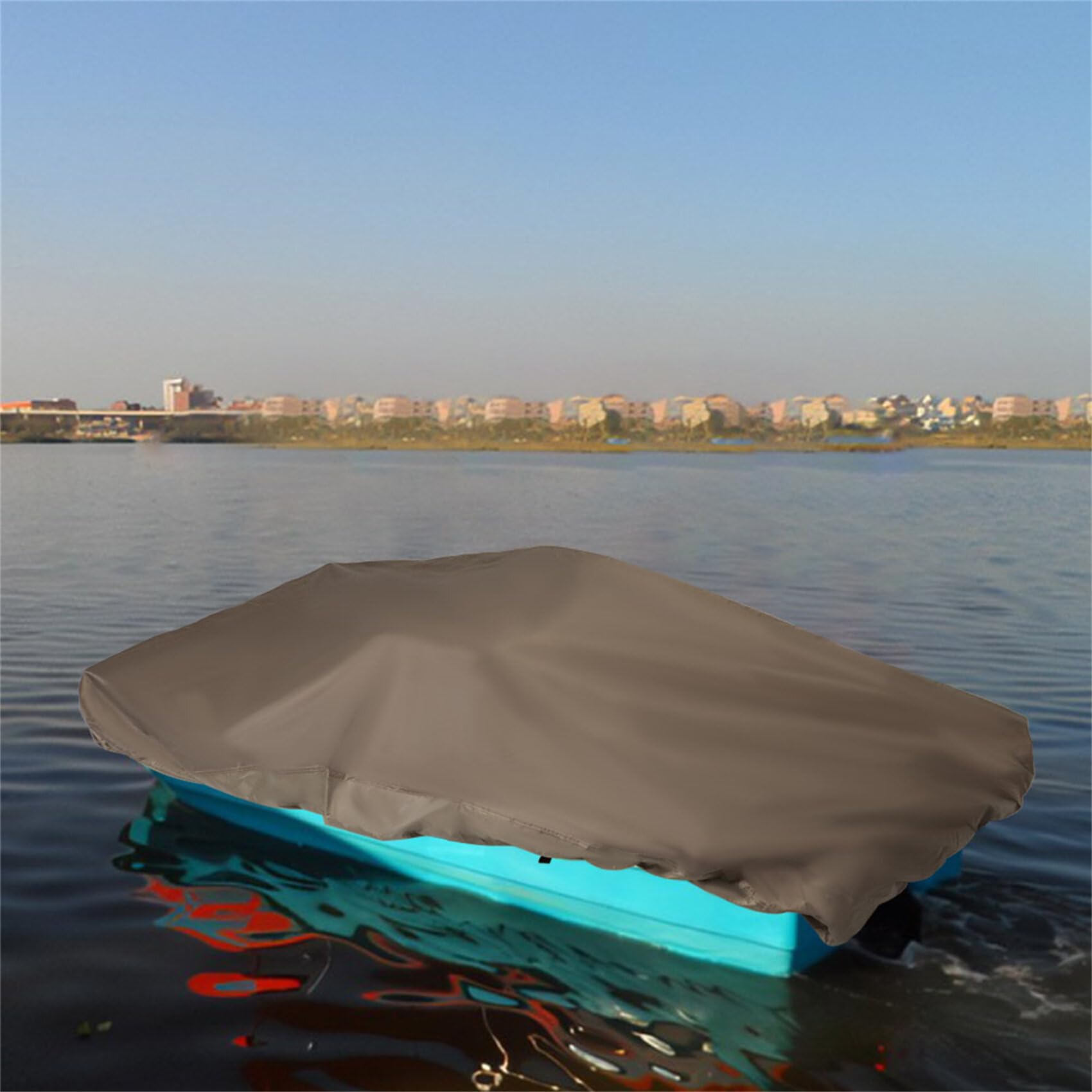 Labwork 420D Pedal Boat Cover for 3-5 Person (282x193cm) - Waterproof Mooring Protection for Pelican Boats