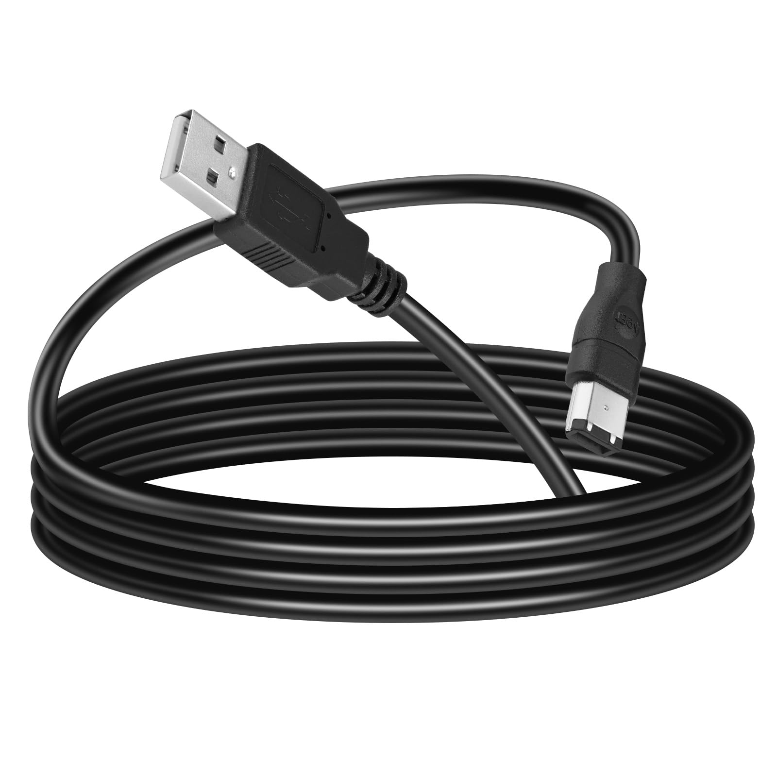 Firewire to USB Adapter Cable - 6-Pin IEEE 1394 Male to USB 2.0 Male Converter - Firewire 400 1394-a to USB A Connector Cord for Printer, Scanner, Hard Drive - Ideal for Data Transfer Between Legacy Devices and Modern Computers (Not Compatible with Sound Cards)