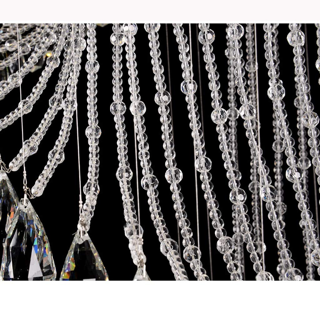 GAOXIN Spiral Staircase Crystal Chandelier with Pineapple Beads - 40x120cm Large Living Room Lighting for Duplex Villas & Luxury Homes | Elegant Ceiling Lamp for Stairwells, Foyers & Grand Entrances