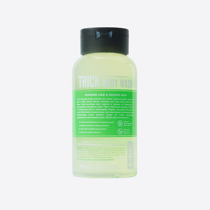 Duke Cannon Supply Co. Thick High Viscosity Body Wash for Men - Long Lasting Moisturizing Shower Gel with Natural Ingredients - Perfect for Gym, Travel & Daily Use
