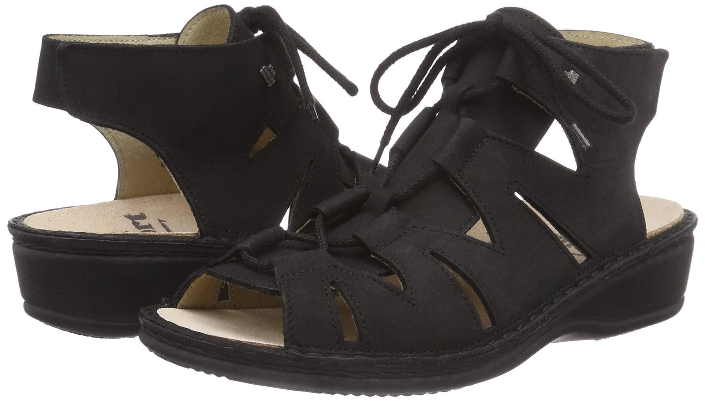 Finn Comfort Malaga Black Leather Shoes - Size 36 EU (US Women's 6) - Premium Comfort Footwear for Walking, Travel & Everyday Wear