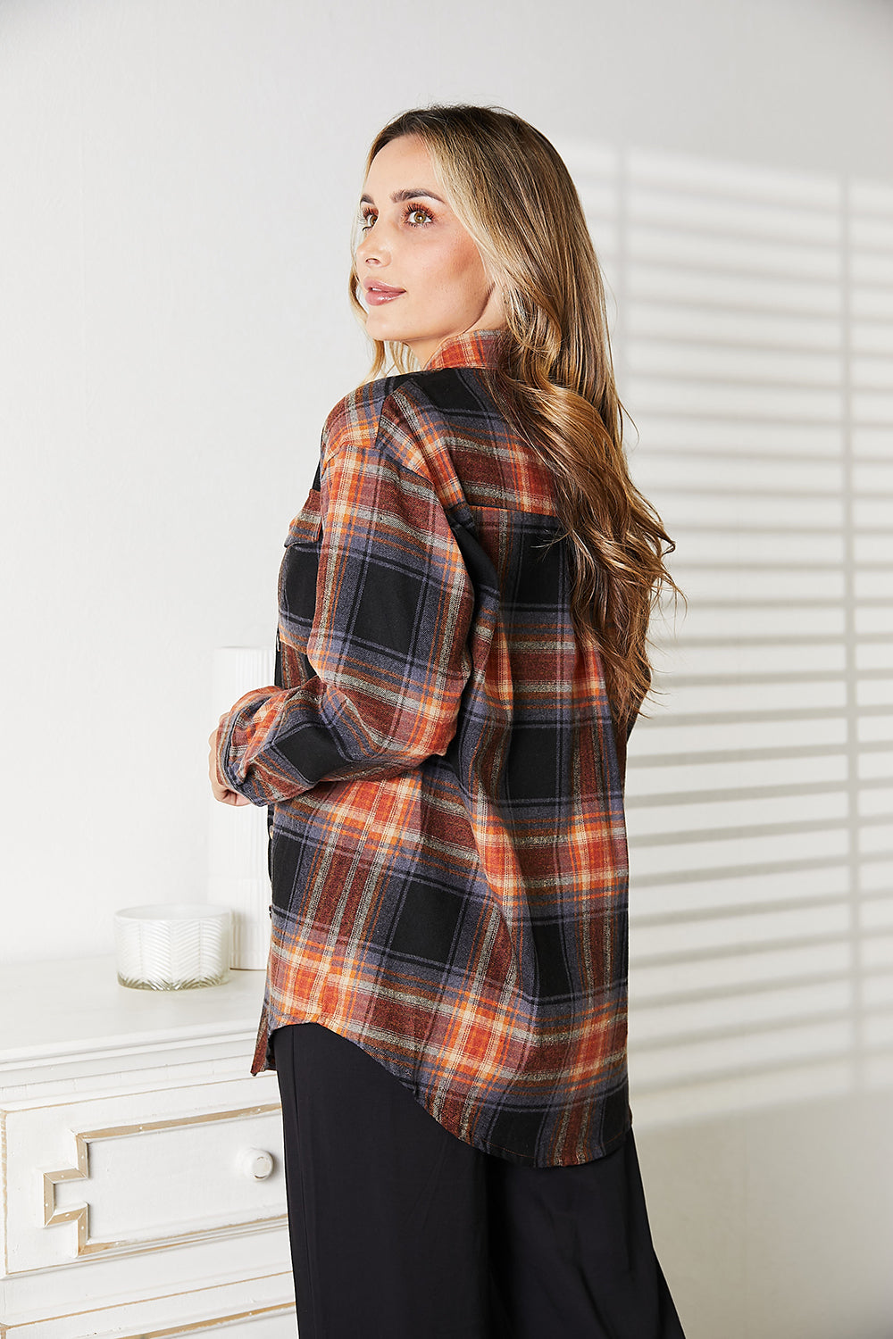 Stylish Plaid Dropped Shoulder Shirt for Men & Women | Casual & Comfortable Flannel Shirt | Perfect for Fall, Winter, and Outdoor Activities