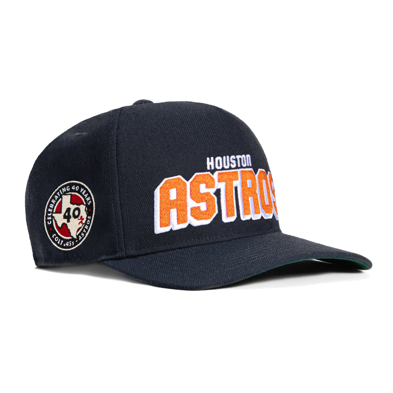 47 Brand Draft Block Houston Astros 40th Anniversary Patch Snapback Hat - Navy Blue Adjustable Baseball Cap for Men & Women - Perfect for Sports Fans, Game Day & Casual Wear