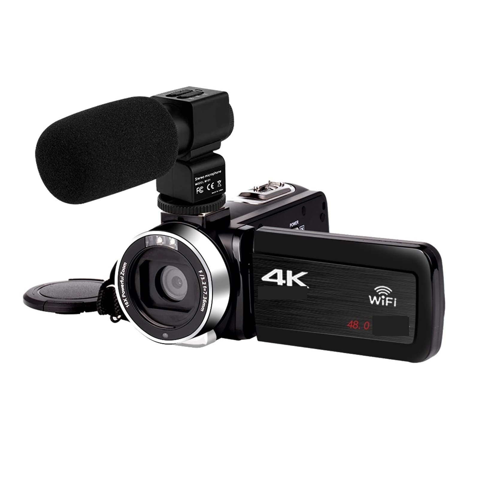 4K 48MP AUBEST Digital Camcorder with Time-Lapse & Streaming - 16GB SD Card Included | Perfect for Vlogging, Outdoor Photography & Video Recording