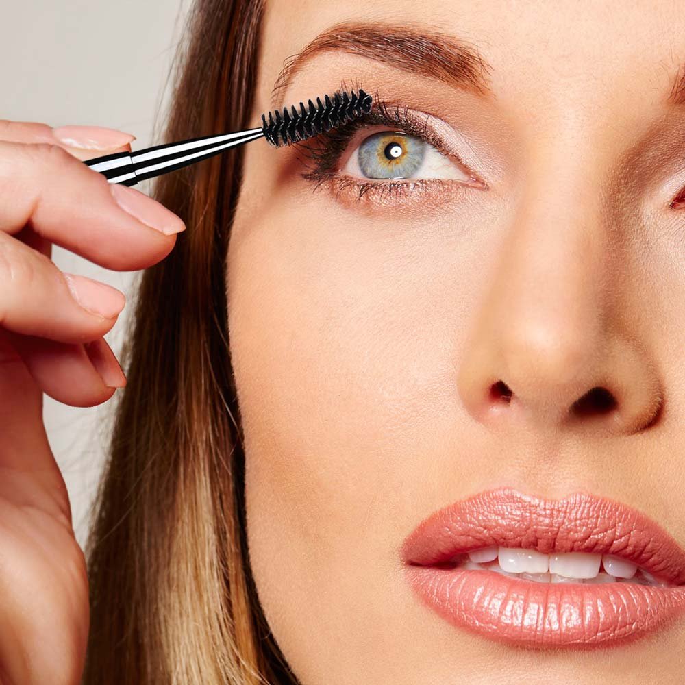 2 Pack Reusable Eyelash Brushes with Caps - Professional Mascara & Brow Spoolie Wands for Perfect Lash Application - Ideal for Makeup Artists, Salons & Home Beauty Routines