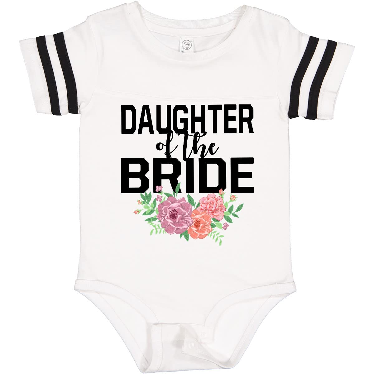 Inktastic Daughter of The Bride Floral Illustration Baby Bodysuit - Cute Outfit for Weddings, Family Photos & Special Occasions
