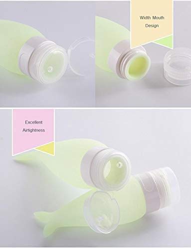 **Mermaid Style Silicone Travel Bottles Set - Leakproof, Squeezable & Refillable Toiletry Containers for Shampoo, Cosmetics, Liquids - BPA Free, Screw Top - Perfect for Vacations, Gym, and Air Travel**