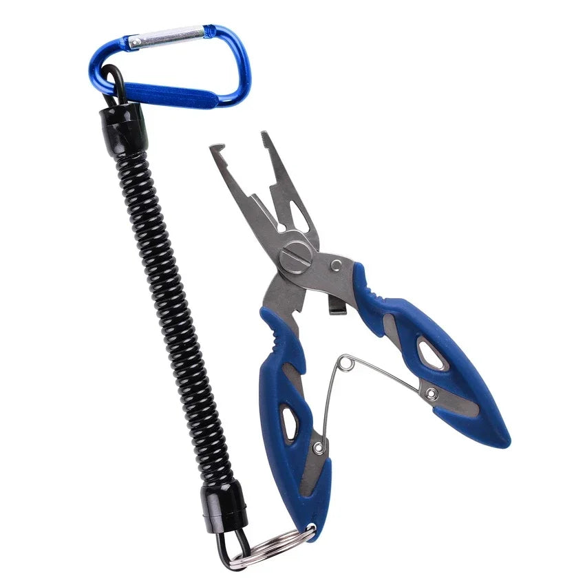 Premium Multifunction Fishing Pliers with Scissors & Braid Cutter - Stainless Steel Fishing Tool for Saltwater & Freshwater Anglers - Perfect for Cutting Lines, Removing Hooks & Tackle Maintenance