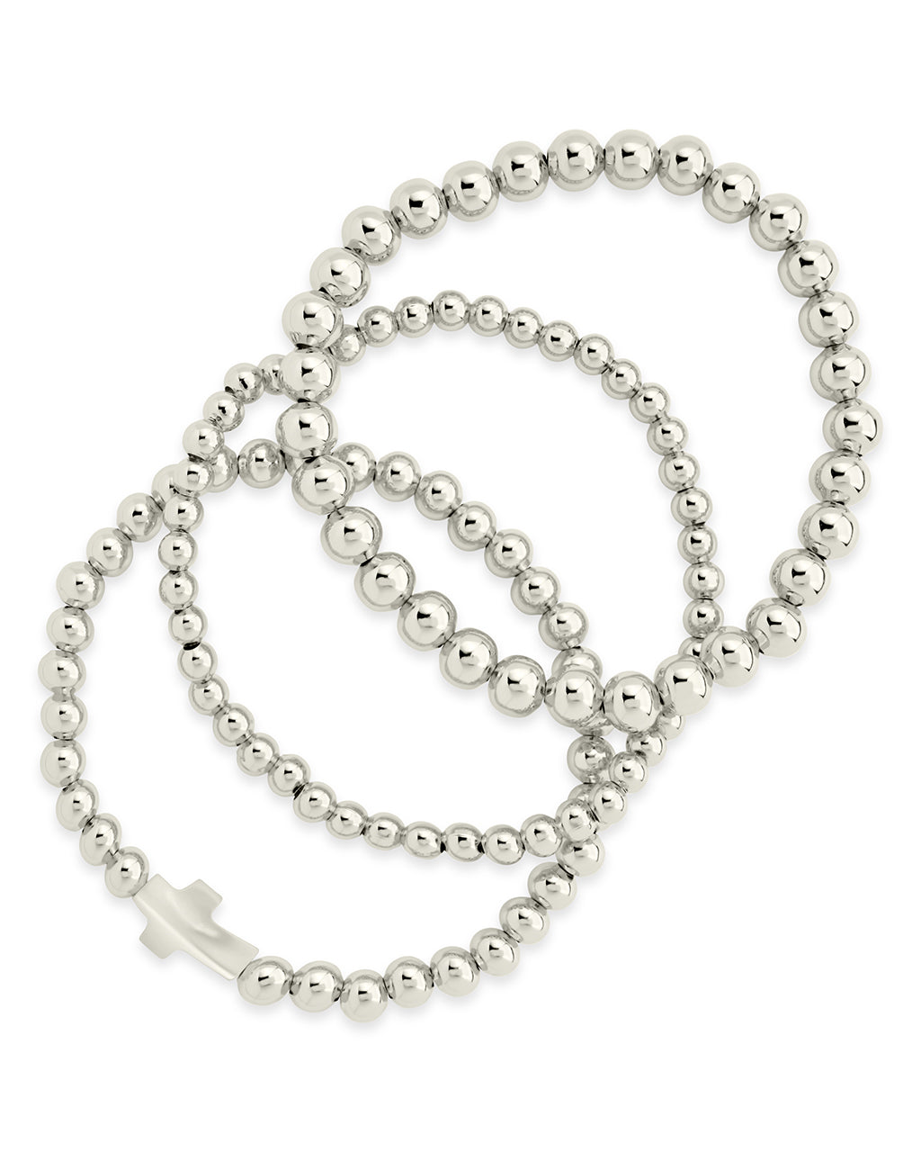 Elegant Mother of Pearl Cross Beaded Bracelet Set - Spiritual Jewelry for Women, Perfect for Church, Weddings & Everyday Wear