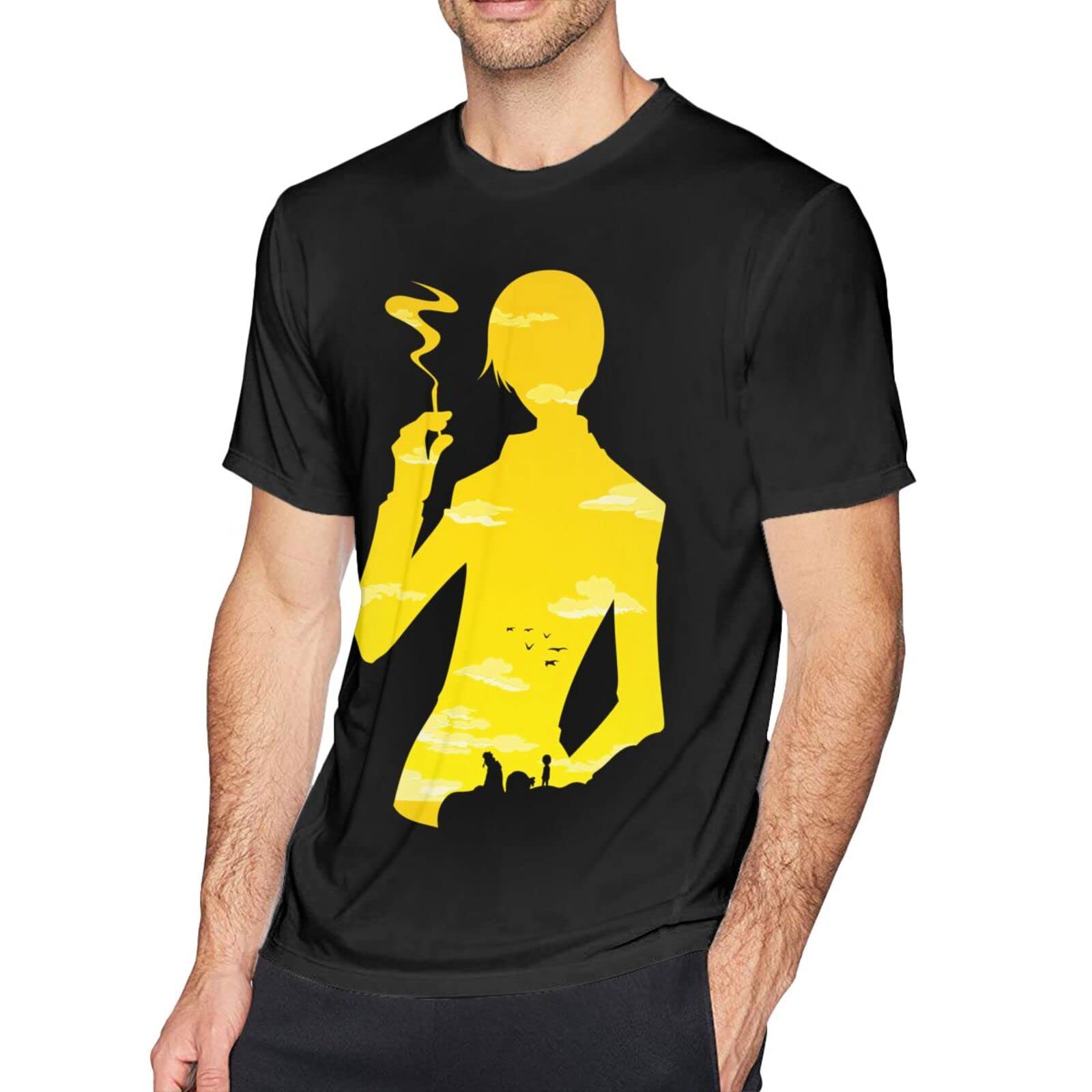 Anime Men's Short Sleeve T-Shirt - Custom Round Neck Tee for Casual Wear