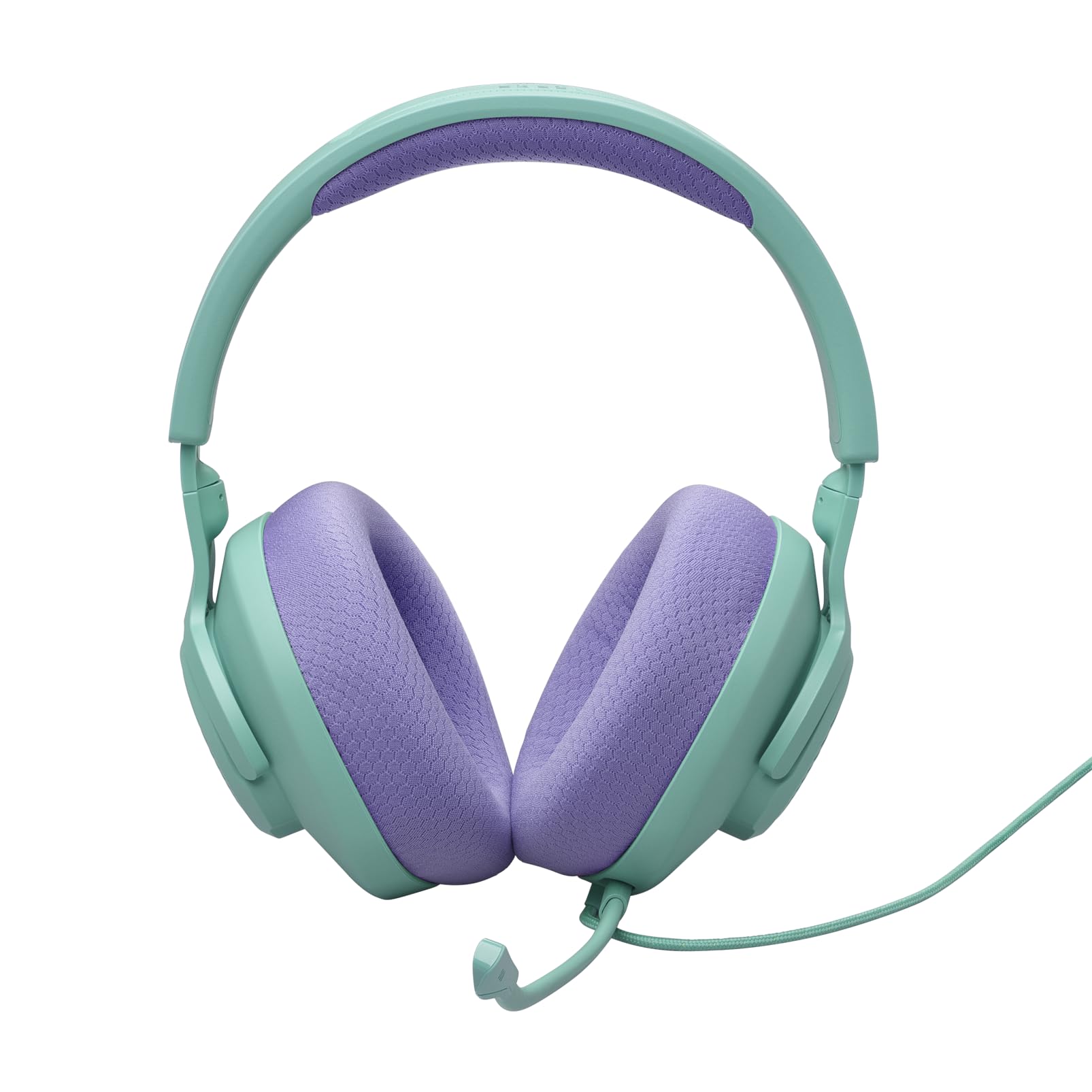 JBL Quantum 100M2 Wired Over-Ear Gaming Headset with QuantumSOUND - Detachable Mic & Multi-Platform 3.5mm Jack (PC, PS4, Xbox, Mobile) for Immersive Gaming & Online Meetings - Cyan