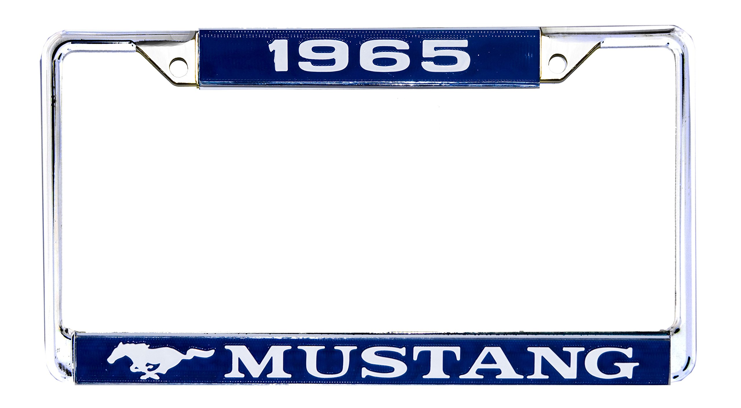 Scott Drake 1965 Mustang Year Dated License Plate Frame - Authentic Vintage Style Metal License Plate Holder for Classic Cars - Perfect for Car Shows, Restoration Projects & Mustang Enthusiasts