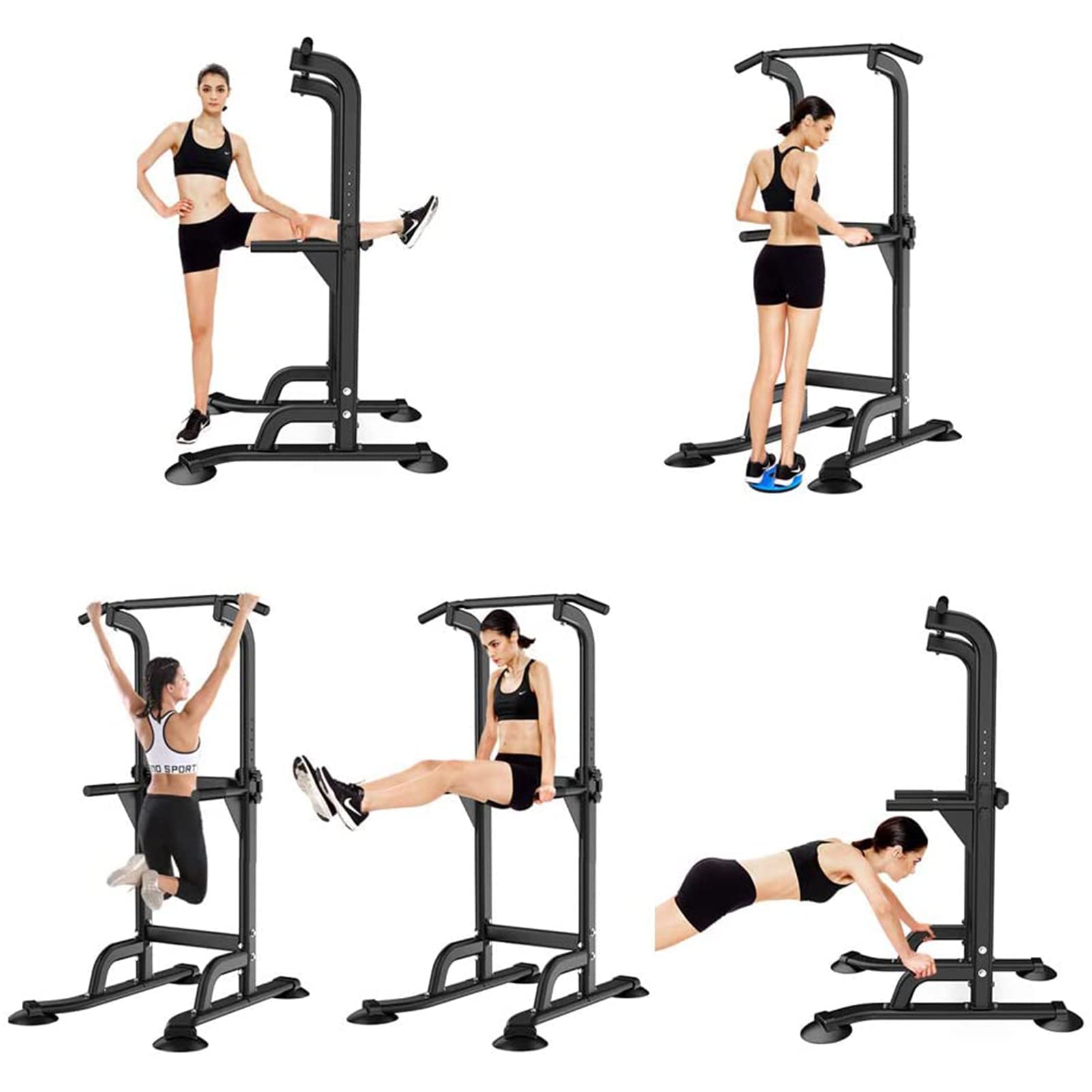Soges Adjustable Power Tower - Pull Up Bar, Dip Station & Multi-Function Home Gym Equipment for Strength Training (PSBB005-CA) | Perfect for Home Workouts, Calisthenics & Full-Body Fitness