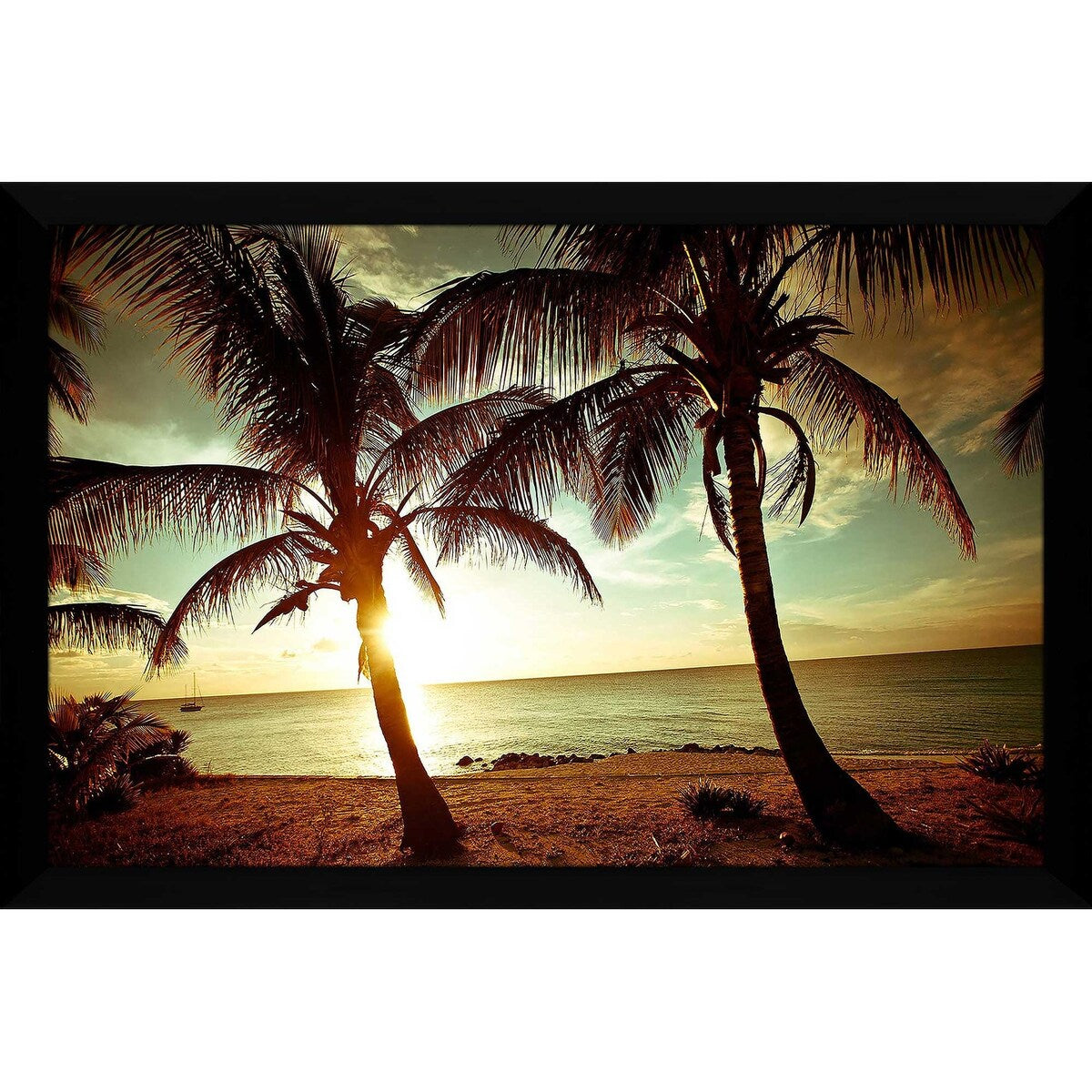Bimini Sunset Print on Acrylic - Vibrant Wall Art Decor for Living Room, Bedroom & Office - Perfect Tropical Beach Themed Home Decor Gift