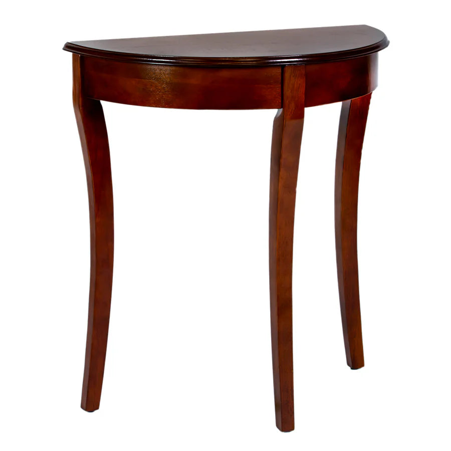 Cherry Finish Flower Display Table - Elegant Wooden Side Table for Home Decor, Living Room, or Entryway by All Things Cedar (HR01)