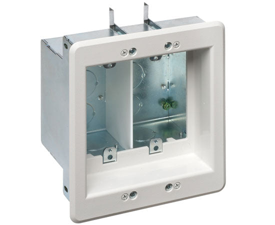 2/3 Gang Recessed Steel Power & Low Voltage TV Box - Ideal for Home Theater, Office & Commercial AV Installations