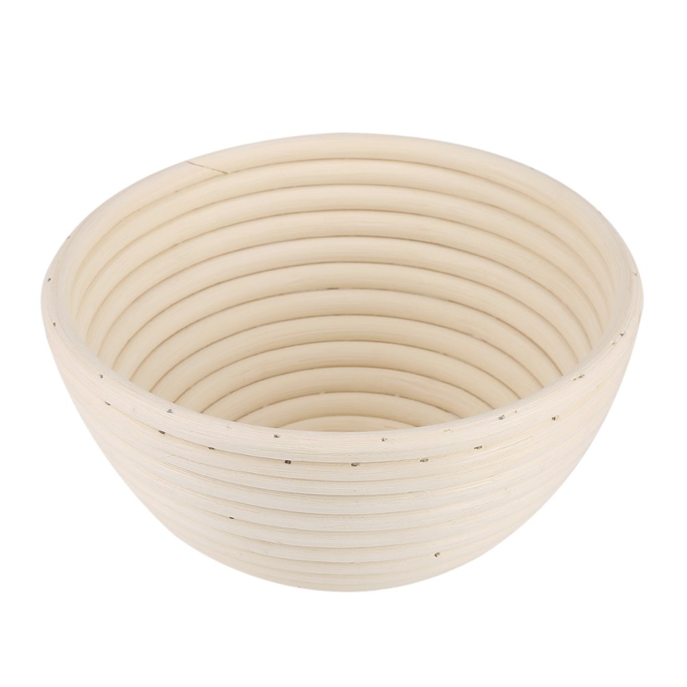 GOTOTOP Round Bread Proofing Basket - 18x9cm Rattan Fermentation Basket for Homemade Sourdough, Artisan Bread & Pizza Dough | Perfect for Baking Enthusiasts & Professional Bakers