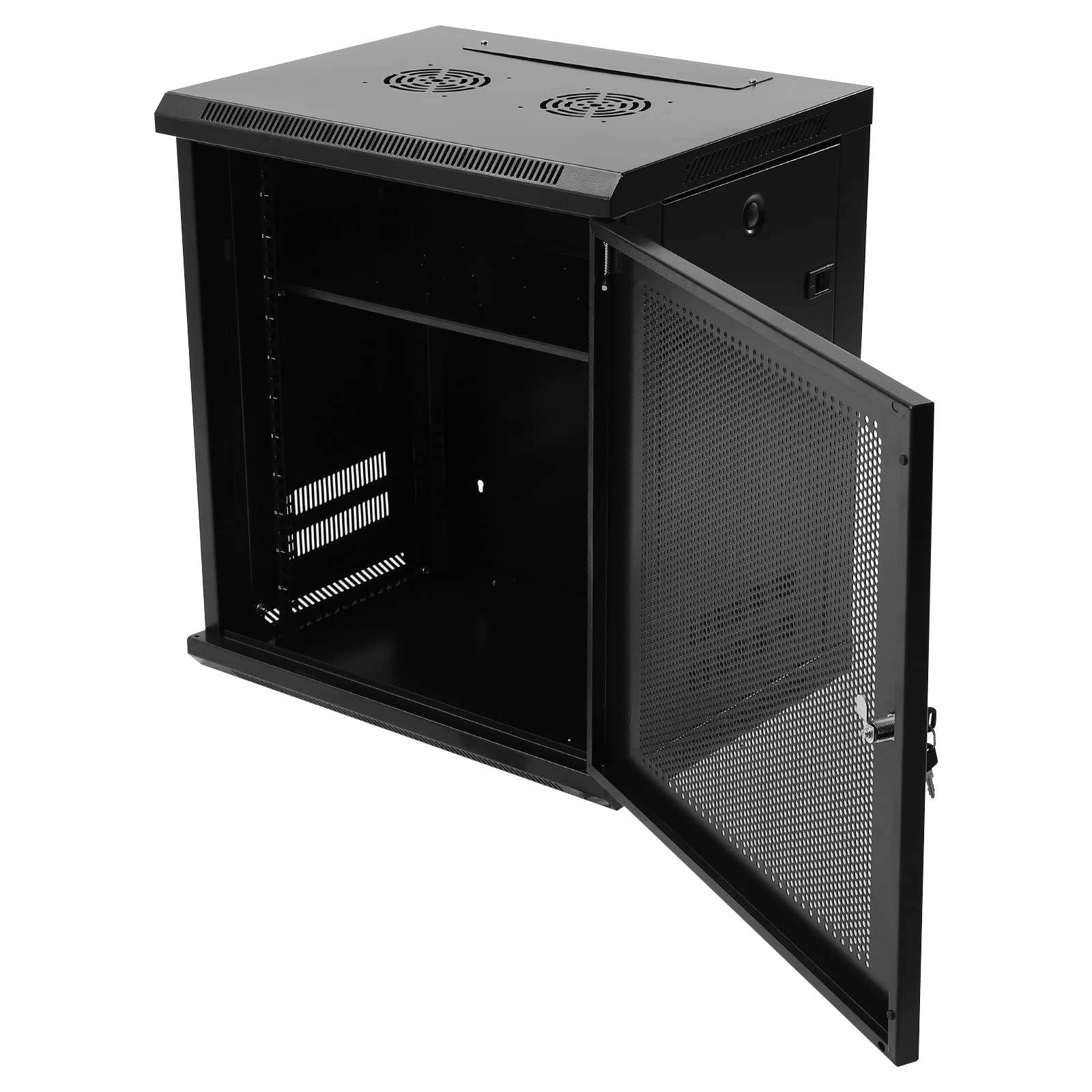 12U Wall Mount Server Rack - Heavy Duty Network Cabinet (132lbs Capacity) for Data Centers