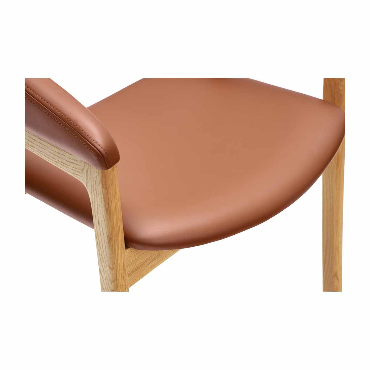 Concorde Leather Dining Arm Chair - Premium Genuine Leather Upholstered Dining Room Chair for Kitchen, Dining Table, and Home Decor - Comfortable & Stylish Seating for Family Meals and Entertaining Guests