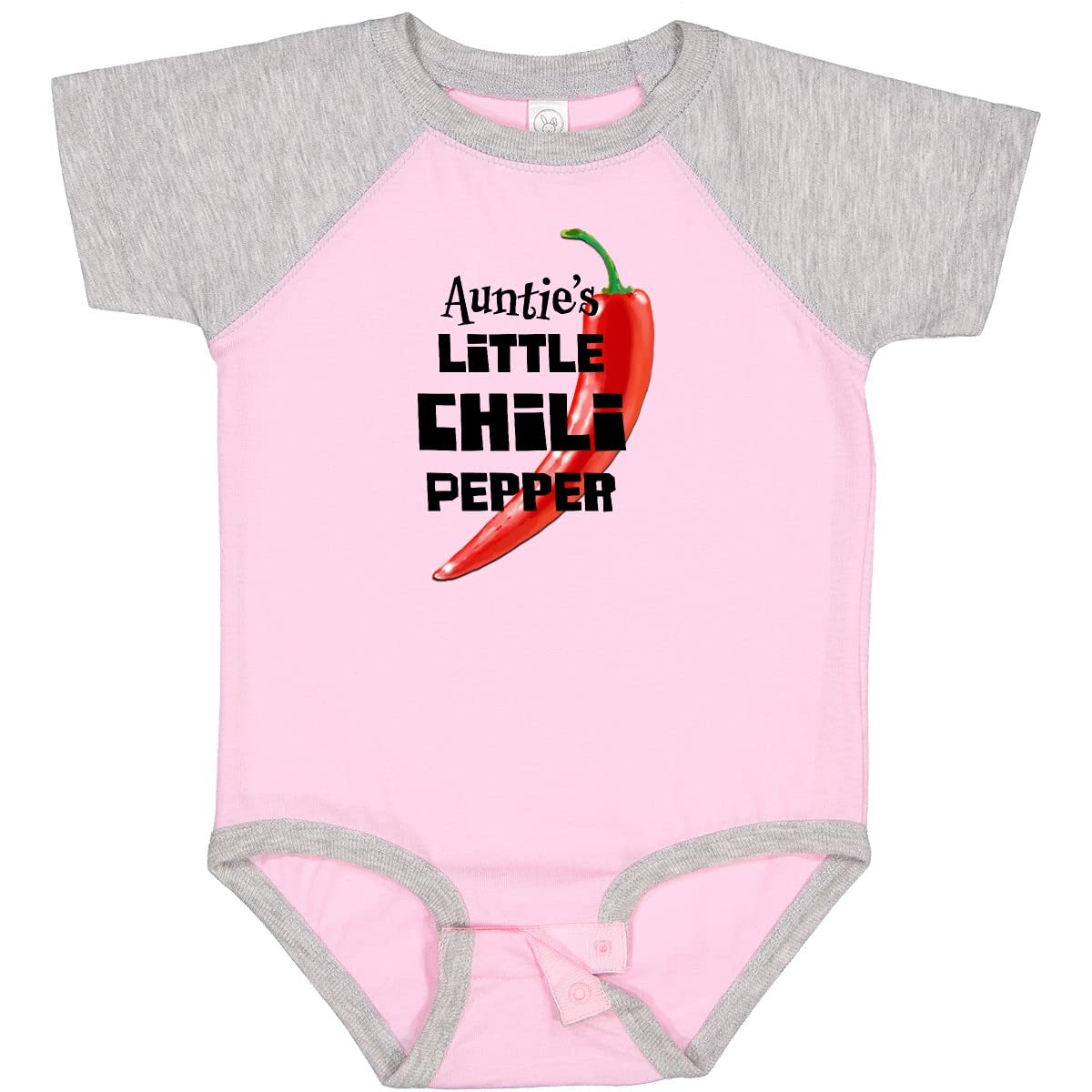 Inktastic Auntie's Little Chili Pepper Baby Bodysuit - Cute & Comfortable Infant Onesie for Boys & Girls - Perfect for Family Photos, Holidays & Everyday Wear