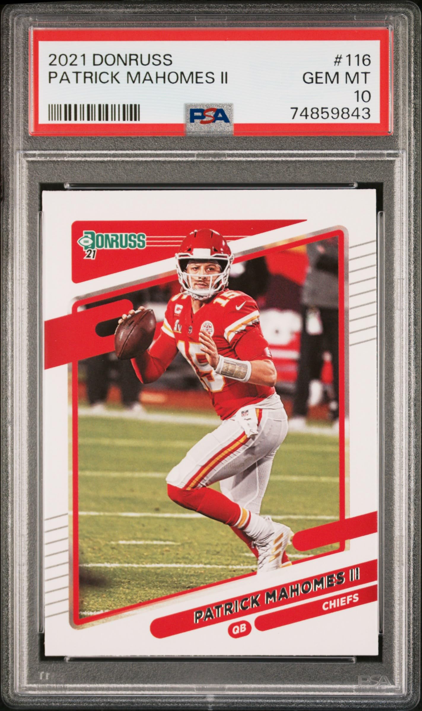 Patrick Mahomes 2021 Panini Donruss Football Card #116 PSA 10 Graded - Rare Collectible for NFL Fans & Sports Memorabilia Enthusiasts (Perfect for Display, Investment, or Gifting)