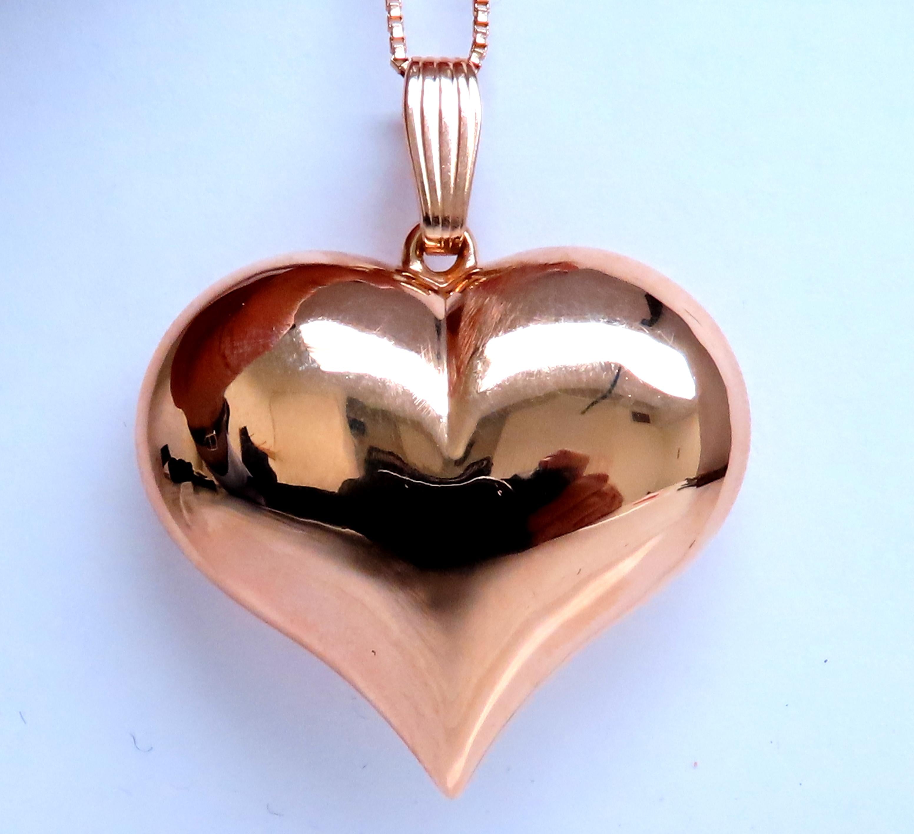 14K Gold Heart Dome Pendant with Hollow Design & Matching Chain - Elegant Necklace for Valentine's Day, Anniversary Gifts & Special Occasions