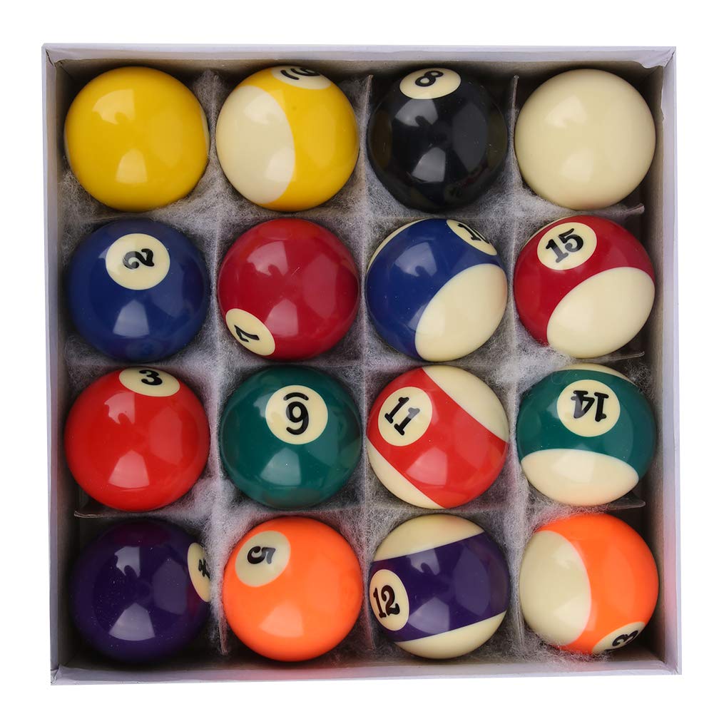 Demeras Premium Resin Billiard Pool Ball Set - Durable Polyester Impact Balls for Bars, Game Rooms, and Professional Tournaments
