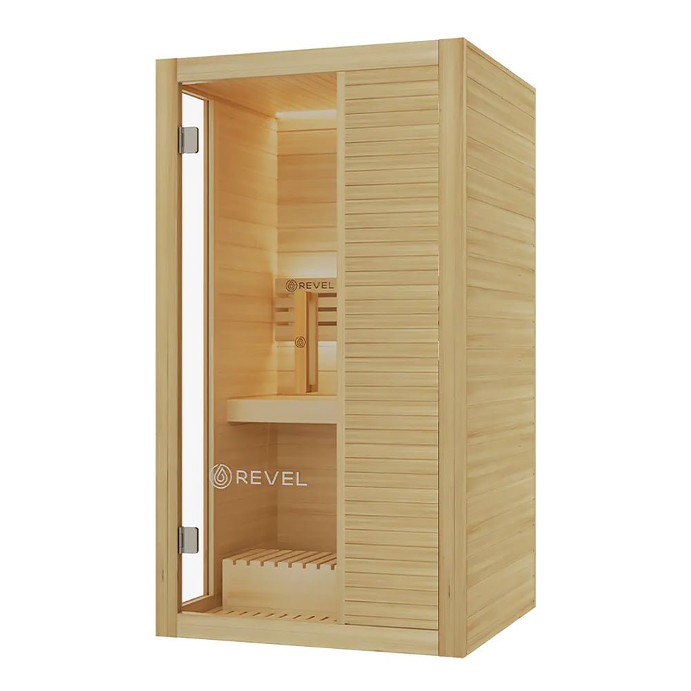 Revel Recovery Tampere Traditional 1-Person Sauna - Portable Home Spa for Relaxation & Muscle Recovery