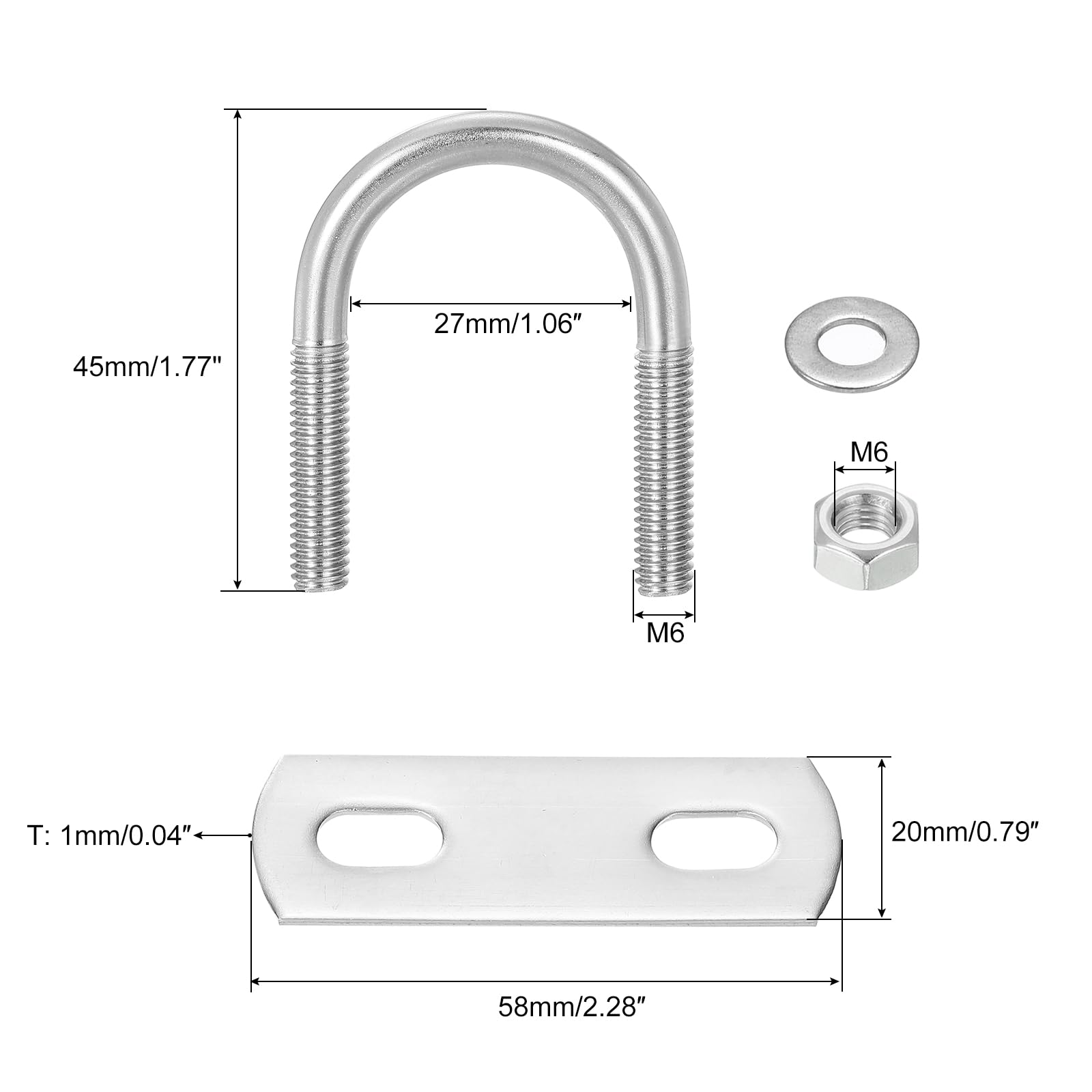 uxcell 6 Sets 27mm(1.06