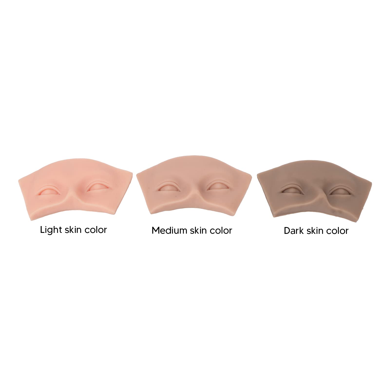 3D Silicone Makeup Practice Face Board - 3pcs Realistic Mannequin Face for Eyelash Extension, Eyeshadow & Makeup Training - Perfect for Beginners & Professionals (Beauty Salon, Home Practice, Cosmetology School)