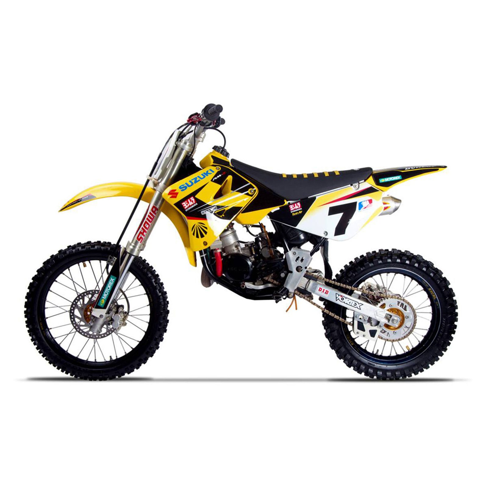 Suzuki RM85 2002-2012 Custom Graphics Kit & Number Plates - Yoshimura & James Stewart Style Decals - Perfect for Motocross Racing & Bike Customization