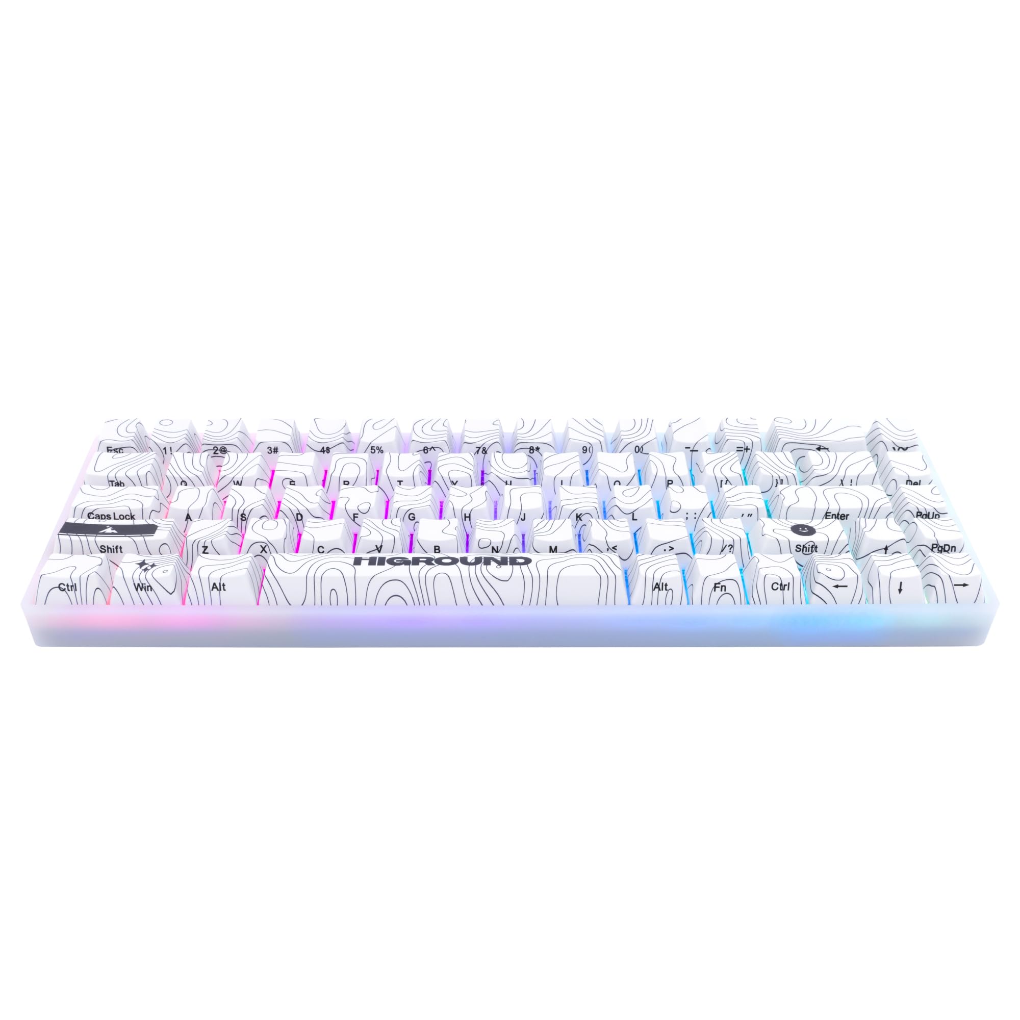Higround Trailhead 65% Mechanical Gaming Keyboard - TTC Linear Custom Switches, Hot-Swappable, Programmable RGB Backlit, Pre-Lubed for Deep Thock Sound (Snowstone White) | Perfect for Competitive Gaming, Typing & Office Work