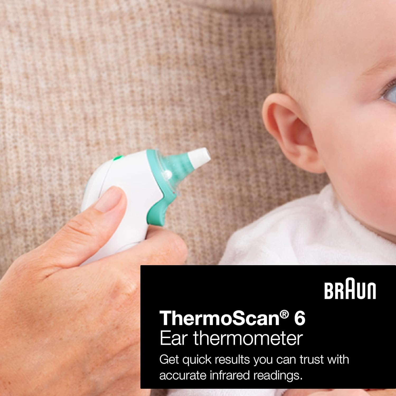 Braun ThermoScan 6 Digital Infrared Ear Thermometer for Adults, Kids & Babies - Accurate Fast Reading with Age Precision Technology - Perfect for Home, Clinic & Travel Use