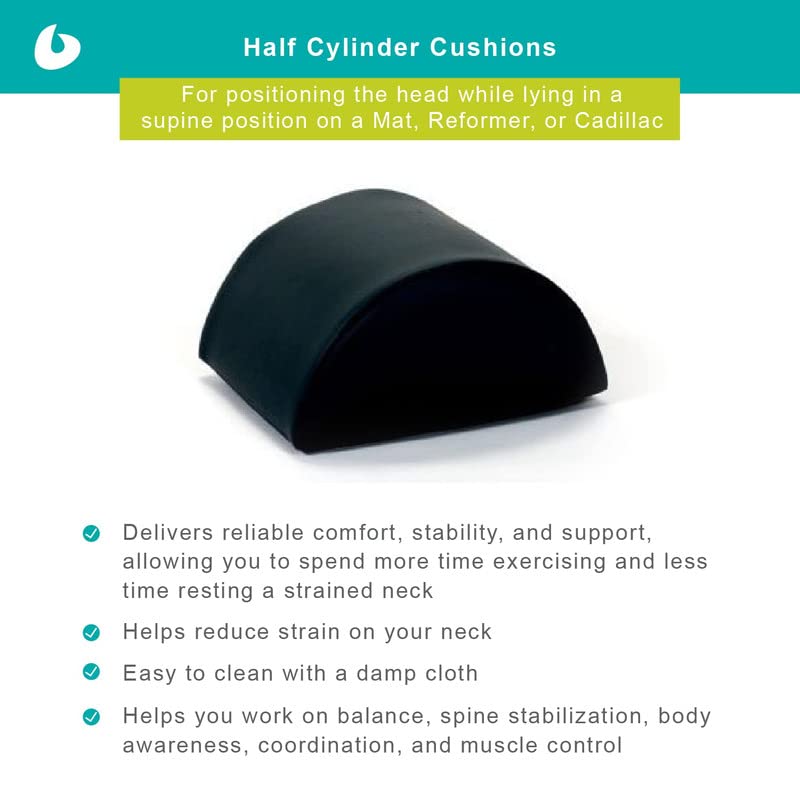 Balanced Body Half-Sphere Cylinder Cushion - Premium Workout & Pilates Equipment for Home Gym & Professional Studios | Perfect for Core Training, Yoga Support & Physical Therapy