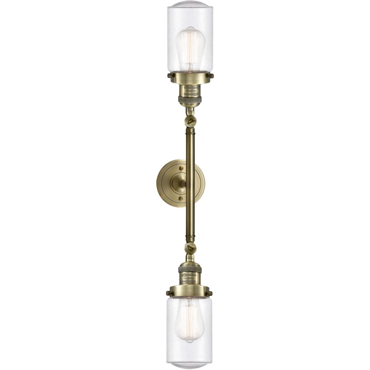 Franklin Restoration Collection 208L-AB-G314-LED Modern LED Bathroom Vanity with Mirror - 36 Inch Bathroom Lighting Fixture for Master Bath, Guest Bath & Powder Room