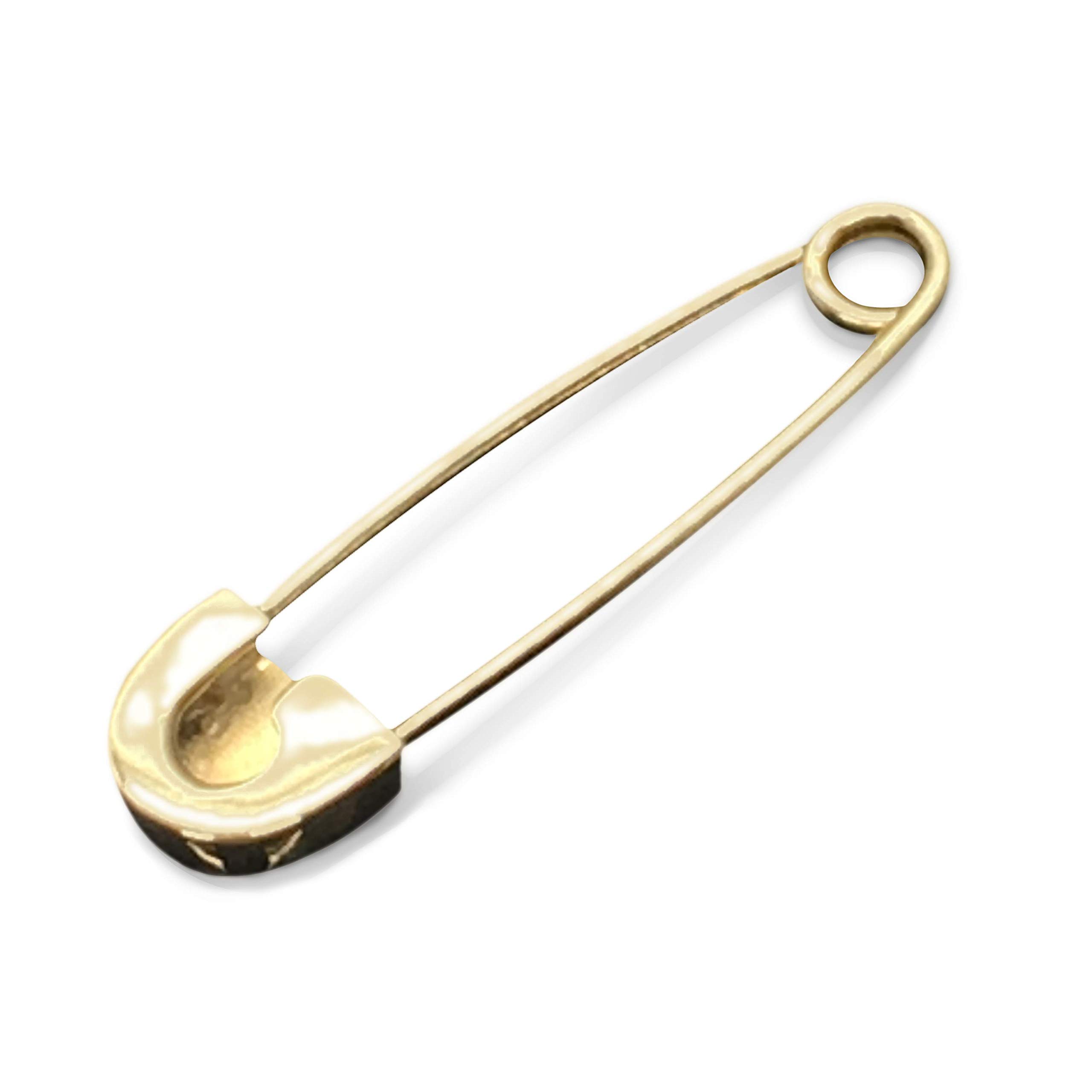 14K Solid Yellow Gold Safety Pin - Handmade Personalized Baby Pin for Newborns - Perfect Welcome Baby Gift, Push Present, Baby Shower & Baptism Keepsake - Ideal for 100 Day Celebration & Special Occasions - Elegant Jewelry for Cherished Moments