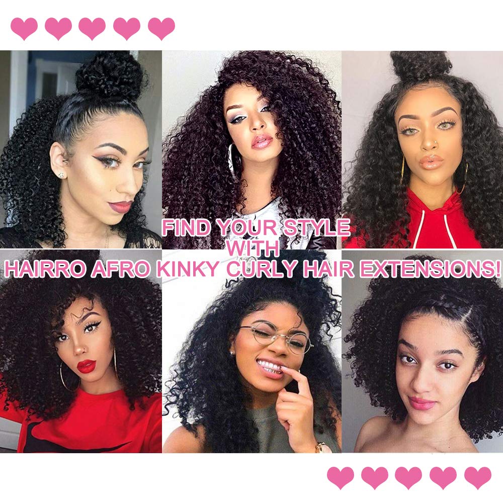 Afro Kinky Curly Clip-In Human Hair Extensions 20