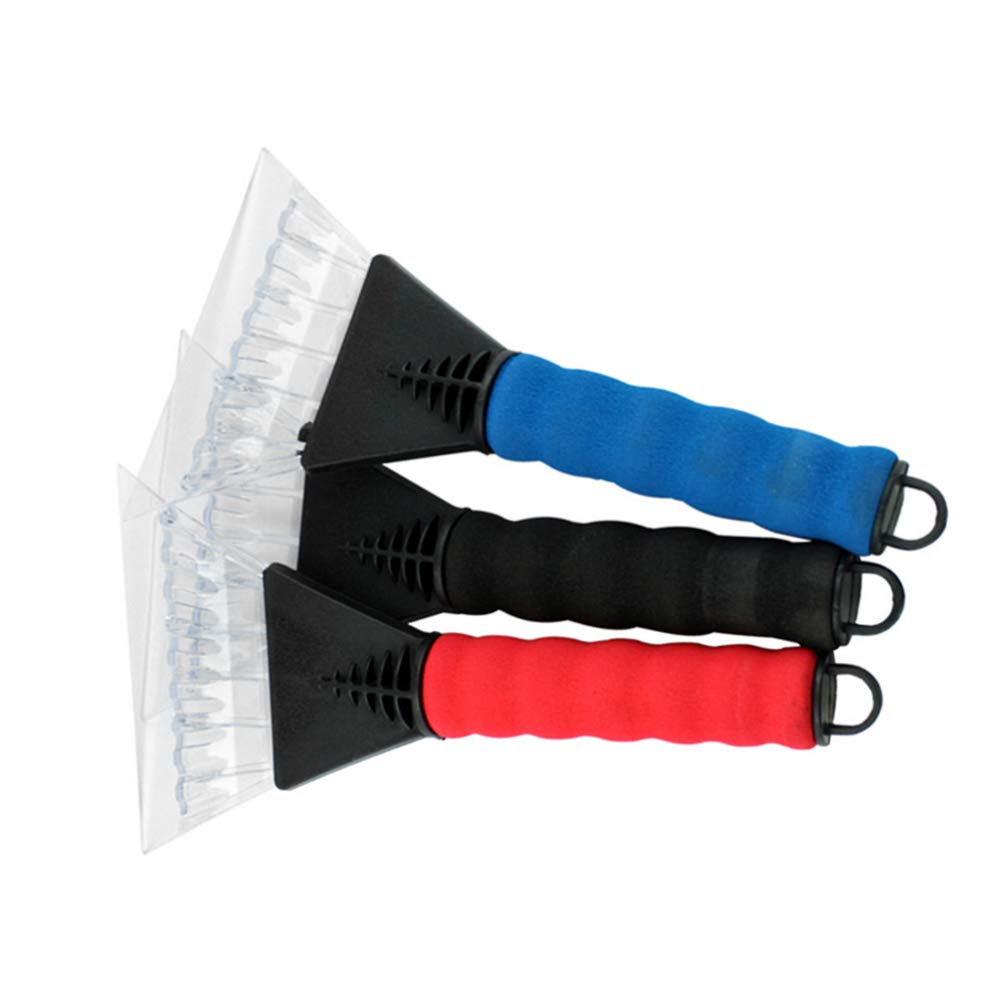 3-Pack Small Ice Scraper Blades with Foam Handle - Windshield Snow Scraper Tool for Car, Truck & SUV - Winter Auto Accessories for Snow Removal & Frost Cleaning (Home, Office & Travel Use)