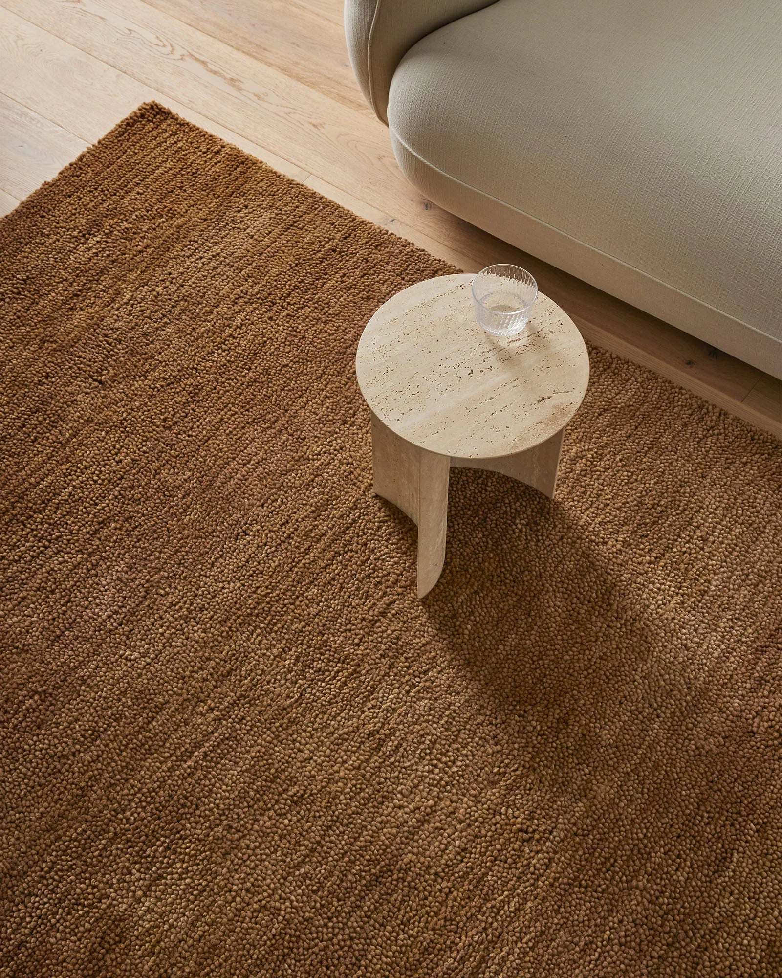 Valencia Area Rug in Toffee Brown - Soft and Durable Living Room Carpet for Home Decor
