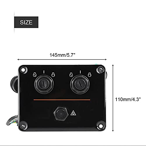 12V Dual Engine Key Switch Panel Main Twins Switch Control Assembly for Yamaha Outboard Engines 6K1-82570-13-00 - Marine Boat Accessories for Engine Control & Safety (Perfect for Fishing Boats, Speedboats & Watercraft)