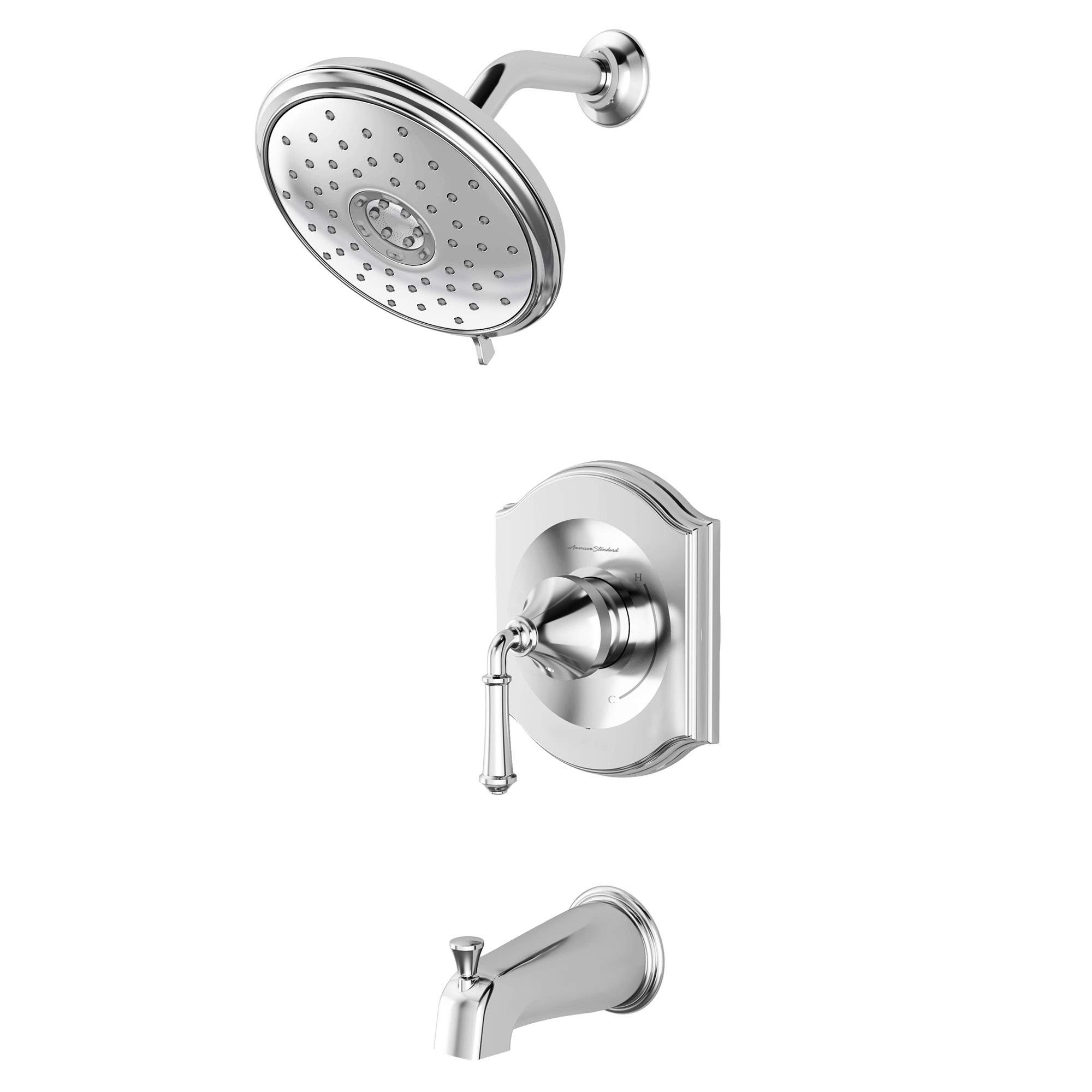 American Standard TU415502.002 Portsmouth Pressure Balance Tub and Shower Trim Kit with Cartridge - Polished Chrome Finish for Bathroom Renovation & Modern Home Upgrade