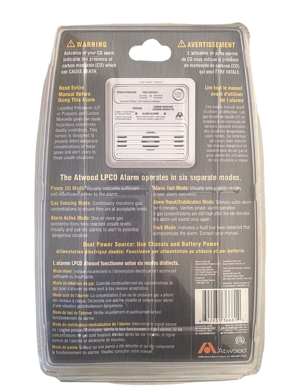 LP and CO Gas Detector #512539 01 - Portable Combustible Gas Leak Detector for Home Safety, Kitchen, RV & Industrial Use